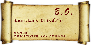 Baumstark Olivér névjegykártya